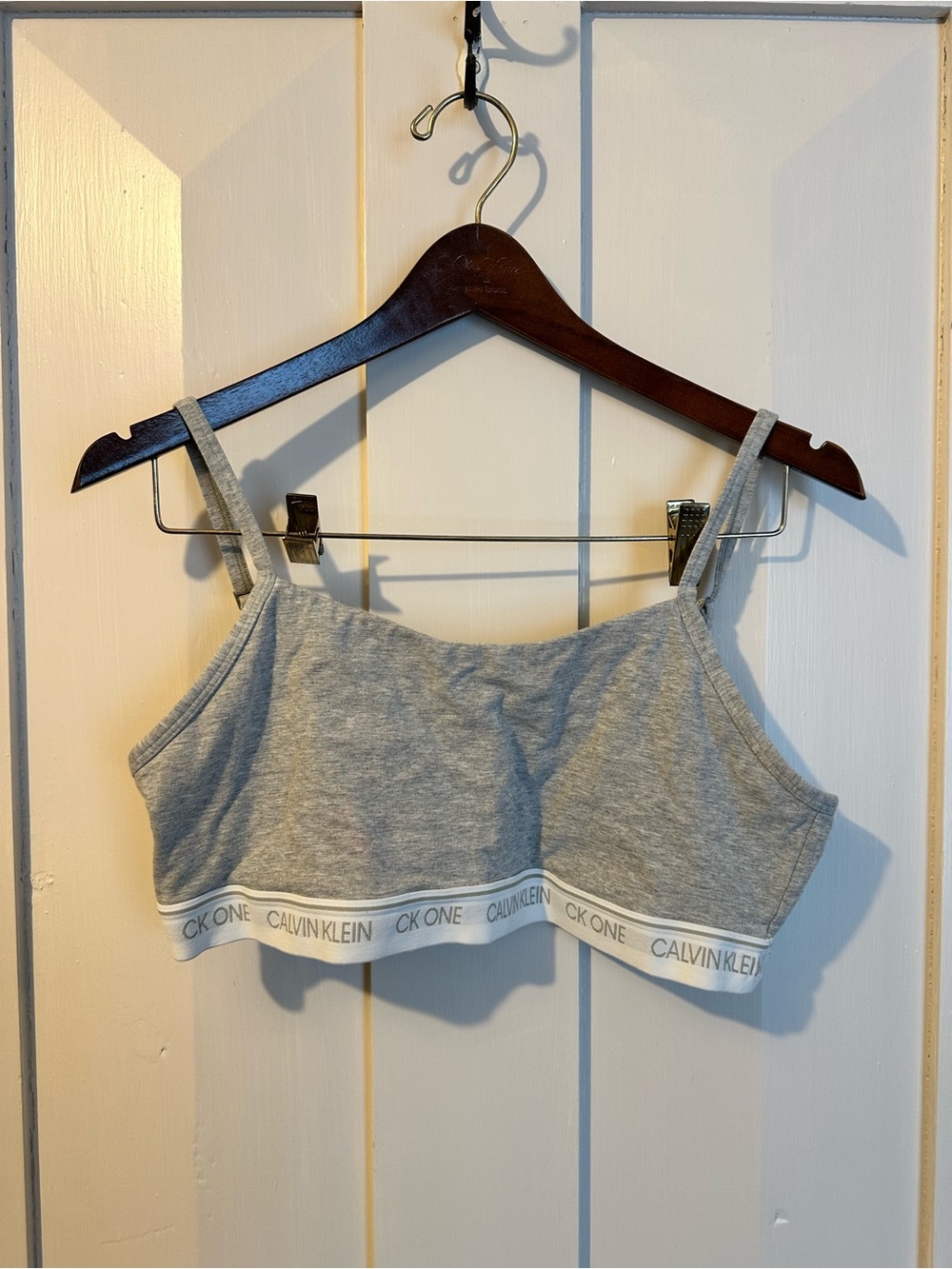 Calvin Klein Light Gray Bralette with CK One Tag